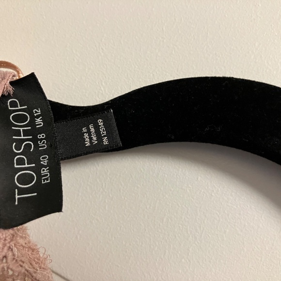 Topshop Pretty Light Pink/Cream dress (L) - Picture 5 of 5